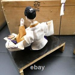 Set Of 5 Japanese Hina Dolls Figures In Original Wooden Box 2 Kyudo archers