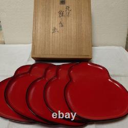 Set Of 5 Lacquerware With Wooden Box
