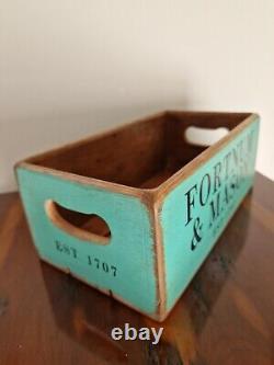 Set Of 5 Vintage Style Waxed Wooden Boxes Fortnum & Mason Shabby Chic