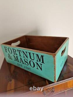 Set Of 5 Vintage Style Waxed Wooden Boxes Fortnum & Mason Shabby Chic