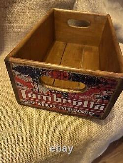 Set Of Five Lambretta & Vespa Storage Box Crates Made From Reclaimed Timber