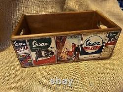 Set Of Five Lambretta & Vespa Storage Box Crates Made From Reclaimed Timber