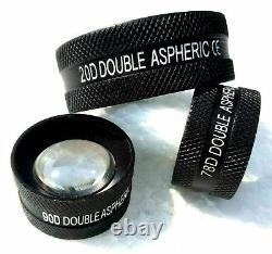 Set Of Three Double Aspheric Lens With Manual And Wooden Box Bi