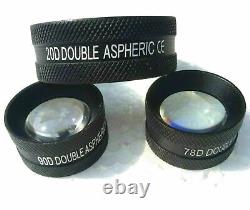 Set Of Three Double Aspheric Lens With Manual And Wooden Box Bi