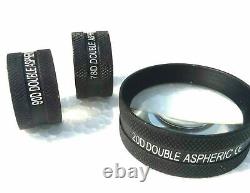 Set Of Three Double Aspheric Lens With Manual And Wooden Box Bi