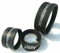 Set Of Three Double Aspheric Lens With Manual And Wooden Box Bi