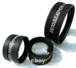 Set Of Three Double Aspheric Lens With Manual And Wooden Box Free Shipping Bi