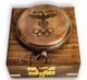 Set Of 10 Vintage Nautical Brass Push Button Compass Berlin 1936 Wooden Box Gift