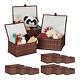 Set Of 12 Bamboo Storage Baskets With Lid Storage Shelf Boxes Organisers Brown