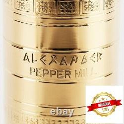 Set of 2 Alexander Brass Salt 9 #109 & Pepper 9 #104 Mills Grinders, Atlas