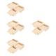 Set Of 4 Wooden Storage Box Photo Boxes Unfinished With Sliding Lids