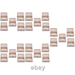 Set of 5 Painted Wooden Box Office Small Chest Chic Jewelry Case