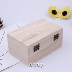 Set of 5 Painted Wooden Box Office Small Chest Chic Jewelry Case