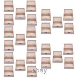 Set of 5 Painted Wooden Box Office Small Chest Chic Jewelry Case