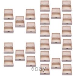 Set of 5 Painted Wooden Box Office Small Chest Chic Jewelry Case