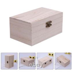Set of 5 Painted Wooden Box Office Small Chest Chic Jewelry Case