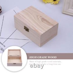 Set of 5 Painted Wooden Box Office Small Chest Chic Jewelry Case