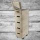 Set Of 5 Small Wooden Stackable Storage Boxes 30 X 20 X 71 Cm Decorative Pine