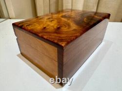 Set of 5 jewellery burl wooden box Organizer Keepsake Storage Box Ring Box