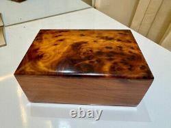 Set of 5 jewellery burl wooden box Organizer Keepsake Storage Box Ring Box