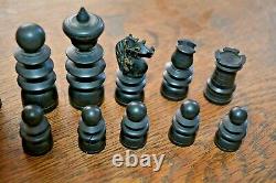 Small Antique Regency St George Chess Set Complete Very Good Condition & Boxed