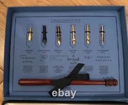 Smythson Of Bond St Vintage Calligraphy Nibs Pen Set + Paper & Envelopes Boxed