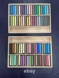 Soft Pastels Set, 4 Tray Wooden Box, Unbranded and SAA Artists new and used