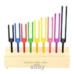 Solfeggio Tuning Fork Set With Wooden Voice Box For Medical Healing WIth STAND