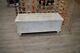 Solid Mango Wood White Wash Hand Carved Storage Box Or Ottoman With Latch