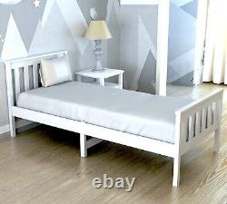 Solid Pine Wood Bed Frame All Sizes Shaker Style Wooden Bed Frame with Drawers