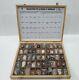 Specimens Polished Showcase Wooden Box Set Of 25 Rocks & 25 Minerals Collection