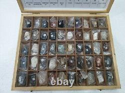 Specimens Polished Showcase Wooden Box Set of 25 Rocks & 25 Minerals Collection