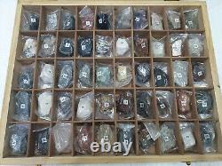 Specimens Polished Showcase Wooden Box Set of 25 Rocks & 25 Minerals Collection