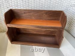 Spice Storage Box Set Tea Coffee Sugar Brass Inlay Hinges Brown Wooden Retro