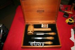 Stanley 150th Anniversary Collecto Chisel & Mallet Set In Wooden Box