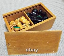 Staunton Chess Set Vintage Boxed Weighted Wooden Set