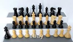 Staunton Style Wooden Weighted Luxury Chess Set 3? King Box +2 Extra Queens