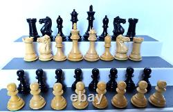 Staunton Style Wooden Weighted Luxury Chess Set 3? King Box +2 Extra Queens