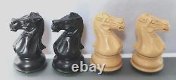 Staunton Style Wooden Weighted Luxury Chess Set 3? King Box +2 Extra Queens