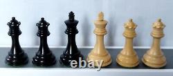 Staunton Style Wooden Weighted Luxury Chess Set 3? King Box +2 Extra Queens