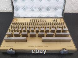 Steel Slip Gauges, 81 Piece Imperial Inspection Block Set in Wooden Box