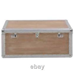 Storage Box Fir Wood 91x52x40 cm Brown Practical Set