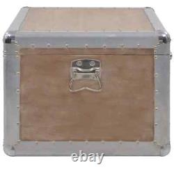 Storage Box Fir Wood 91x52x40 cm Brown Practical Set