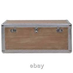 Storage Box Fir Wood 91x52x40 cm Brown Practical Set