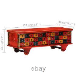 Storage Box Red 110x40x40 cm Wood Practical Set