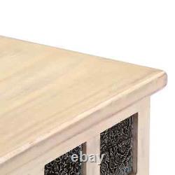 Storage Box White 110x40x45 cm Wood Practical Set