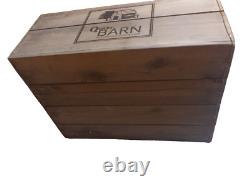 Storage Crate Quirky Barn Apple Box Logo Stack Vintage Large Wood Handle Set 5