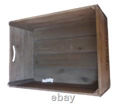 Storage Crate Quirky Barn Apple Box Logo Stack Vintage Large Wood Handle Set 5
