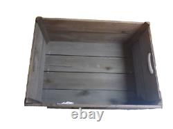 Storage Crate Quirky Barn Apple Box Logo Stack Vintage Large Wood Handle Set 5