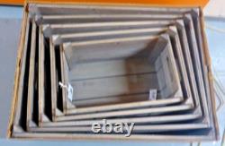 Storage Crate Quirky Barn Apple Box Logo Stack Vintage Large Wood Handle Set 5